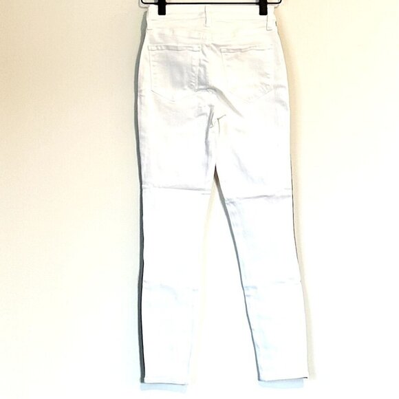 NWT L'AGENCE Margot High Rise Skinny Jean in Blanc Velvet Stripe - Size 23 - Picture 6 of 9